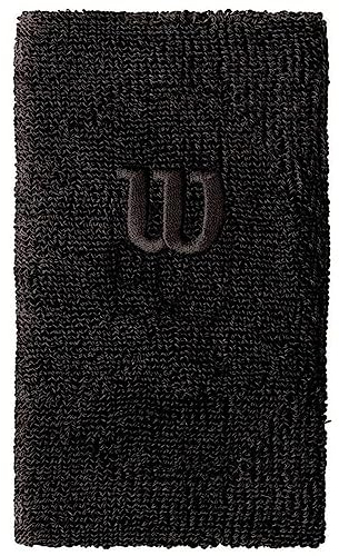 Wilson Herren Extra Wide Armbänder, Black/Black, OSFA
