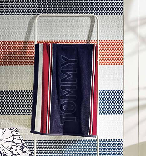 Tommy Hilfiger, Strandtuch aus Frottee aus reiner Chenille-Baumwolle, 90 x 170 cm