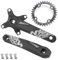splumzer Mountainbike 170 mm Quadratische Kurbelgarnitur mit 104 BCD 32/34/36/38T Kettenblatt, Aluminiumlegierung MTB Kurbel Schmal Breit CNC Runde Kettenblattschrauben (34T)