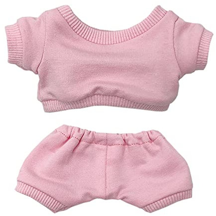 niannyyhouse 20 cm Plüschpuppenkleidung, Sportbekleidung, Anzüge, Sweatshirts, Hosen, Puppenverkleiden (Rosa, 20 cm)