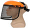 Casco di sicurezza con visiera in rete Caschi protettivi per decespugliatore forestale (rosso)