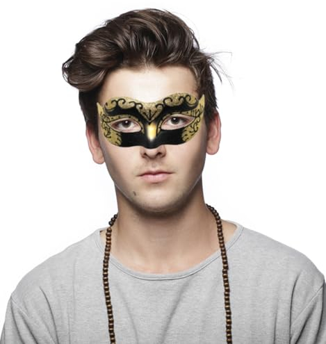 Lady of Luck Venezianische Herren Masken, Maskerade Maske Karneval Cosplay Fasching Verkleidung Maskenball Venedig Party Kostüm Maske für Herren und Damen