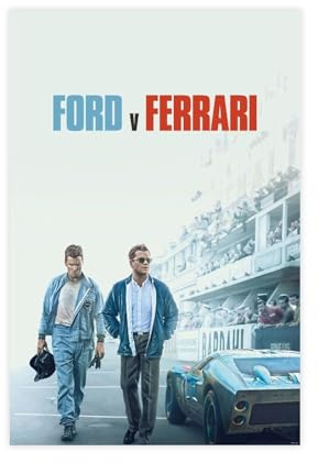 SPERKY Le Mans 66 – Filmposter auf Leinwand, Poster, Wandkunst, Dekor, Bild, Gemälde für Wohnzimmer, Schlafzimmer, Dekoration, ungerahmt, 30 x 45 cm