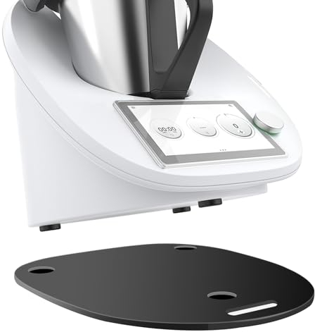 POFIBO Tavola Scorrevole per Bimby TM6 TM5, Tavola Di Scorrimento In Acrilico Compatibile Con Thermomix TM5 E TM6, Accessorio Per La Base Thermomix Per Un Movimento Rapido E Senza Sforzo (Nero)