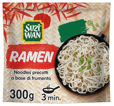 Suzi Wan Ramen, Noodles precotti a base di Frumento, Prodotto tipico Orientale, 12 confezioni da 150g ognuna