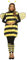 Niceyoeuk Bee Cosplay Costume Set for Women Girl Bee Dress with Wings Headband Leg Halloween Role-playing Party Accessories (Adults, Yellow, L)