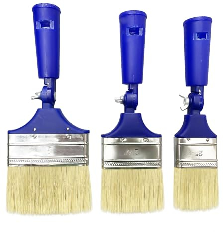 3-Teiliger Pinsel, Verstellbarer Pinsel, Verlängerungspinsel, Mehrwinkelborsten, Malwerkzeug, Hauspinsel Zum Streichen Von Wänden, Decken Blau