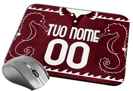 quickgadget Idea Regalo Tappetino Mouse Pad per Tifoso SALERNITANA - Personalizzato con Nome e Numero - Perfetto per Ufficio e Gaming
