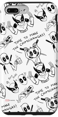 iPhone 7 Plus/8 Plus Marvel Studios Deadpool & Wolverine Toony Doodles Pattern Case