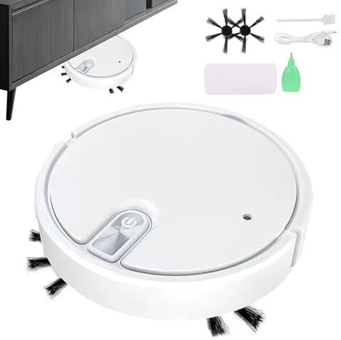 Robots aspiradoras - Aspiradoras y Robots Lavadores | Robot - Robot Barrendero 5 en 1 con Carga Doméstica para parquet, baldosas, mármol y madera dura