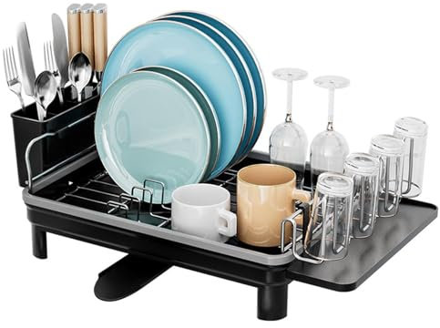 Scolapiatti sopra il lavandino, scolapiatti sopra il lavandino - Griglia di scarico sopra il lavello - Griglia scolapiatti organizer multifunzionale per scolapiatti
