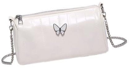 FeiYeup Damentasche mit Kettenriemen, Umhängetasche, Schmetterlings-Umhängetasche, lässige Handtasche, PU-Leder, Kuriertasche, Einkaufstasche, Dating-Tasche