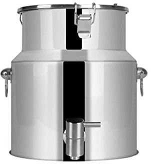 Lata de leche de acero inoxidable de 14 litros con tapa sellada y espiga, cubo de vino, jarra de aceite, tanque de leche, lata para granja lechera