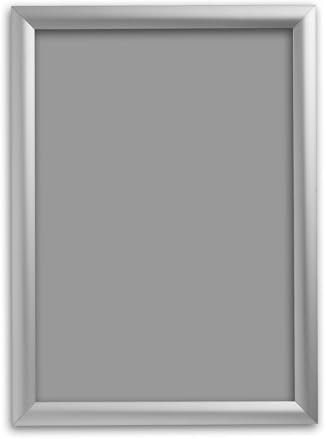 Pack 20 x A4 Snap Frame Silver - Aluminium Clip Frames - Wall Mount Picture Frames - Posters Display Holder - Front Opening Picture Frame Clips