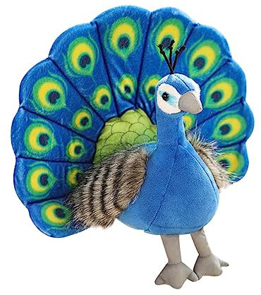 BESTonZON Pfau Plüschtier Kuscheltier für Tier Plüsch Mini-Hausschuhe bezaubern Kleinkindspielzeug Junge Haushalt Pfauenpuppe Pfau gefüllte Puppe kurzer Plüsch Blue