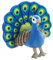 BESTonZON Pfau Plüschtier Kuscheltier für Tier Plüsch Mini-Hausschuhe bezaubern Kleinkindspielzeug Junge Haushalt Pfauenpuppe Pfau gefüllte Puppe kurzer Plüsch Blue