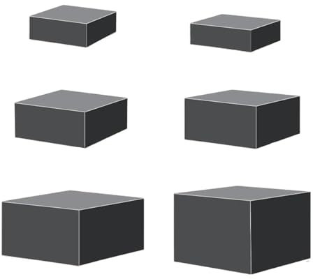 Buffet Display 6-teilige Display-Riser-Box for Buffet-Tisch, 5-seitig, ineinander stapelbare Riser-Ständer for Schmuck, Catering, Sammlerstücke, Kosmetik, Kuchen für Partys, Hochzeiten(Black)