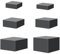 Buffet Display 6-teilige Display-Riser-Box for Buffet-Tisch, 5-seitig, ineinander stapelbare Riser-Ständer for Schmuck, Catering, Sammlerstücke, Kosmetik, Kuchen für Partys, Hochzeiten(Black)