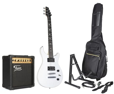 J & D Duke White Set - E-Gitarren Anfänger Set