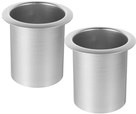 BESPORTBLE 2pcs Metal Sofa Cup Holders Recessed Drop Drink Holders for Recliners Car Vehicles Stainless Steel Replacement with Stable Support for Home Theater and Outdoor Use