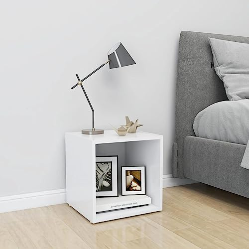 ZfiPhranillus TV-Schrank Weiß 37x35x37 cm Modernes Lowboard aus Holzwerkstoff mit 1 Fach TV Bank für Living Room, Schlafzimmer & Büro