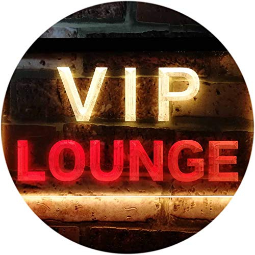 VIP Lounge Bar Beer Club Pub Man Cave Dual Color LED Barlicht Neonlicht Lichtwerbung Neon Sign Rot & Gelb 300 x 210mm st6s32-j0691-ry