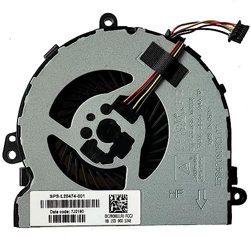 hk-part Ventilateur de rechange pour HP 250 G7 255 G7 256 G7 CPU Ventilateur de refroidissement SPS L20474-001 UMA