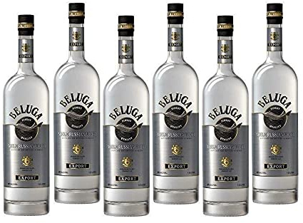 BELUGA NOBLE RUSSIAN VODKA 1 LITER 6 FLASCHEN