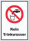 Kein Trinkwasser Aufkleber Nicht Trinken A8 (52x74mm)