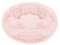 SPRINGOS Lit pour chien, rond, fourrure synthétique, confortable, douillet, dessous antidérapant (70 cm, rose poudré)