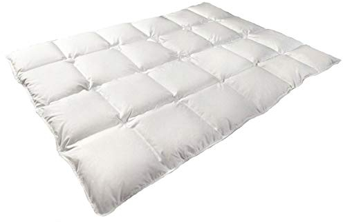 Mayaadi Home warme Daunendecke 200x220 cm | 2200g Bettdecke, 70% Gänsedaunen 30% Federn | 100% natürliche Baumwolle | Made in Europe | Steppdecke geeignet für Allergiker | HS48