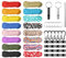 You&Lemon 16 Stück 10 Fuß Paracord Schnur 550 Schnur Seile, Multifarben Parachute Cord Armband Bänder Kit mit Schnallen Paracord Steckverschluss für DIY