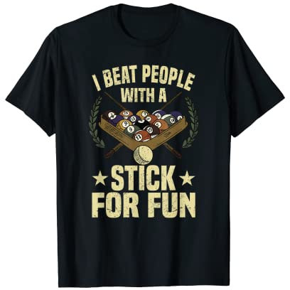 Billard Pool Snooker Ball Billard Spieler Kreide Billard T-Shirt