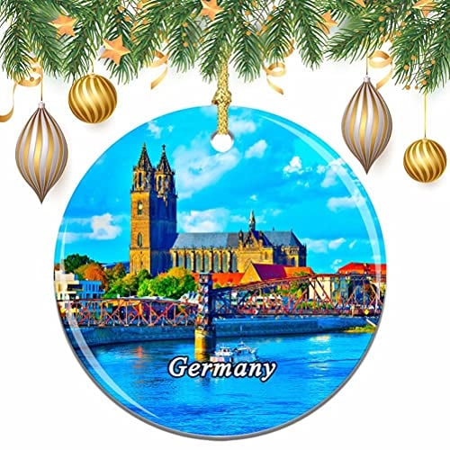 Deutschland Magdeburg Weihnachten Weihnachtsbaum Ornament Dekoration Hochzeit hängende Anhänger Dekor City Travel Souvenir Collection