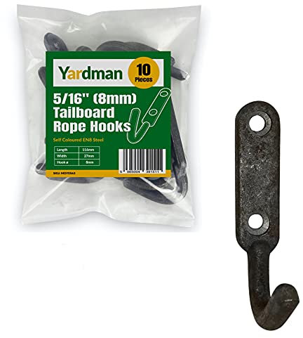 YARDMAN Tailboard Rope Hooks 10-Pcs 5/16 inch Heavy Duty Metal Hooks