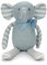 FLUFFYFUN 100% Bio-Baumwolle Kuscheltier Baby Elefant Blau 18cm, stofftier für Neugeborene