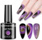Senvenski Magnetisch Gel Nagellack Cat Eye Reflektierend Glitzer Shellac Holographisch Chamäleon Galaxie Kristall Disco Funkeln UV LED Gift Set Kit Nagellack Kinder Mädchen (MY1-002)