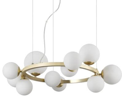 Ideal Lux PERLAGE 11-flammige runde Pendel-Deckenleuchte aus Messing