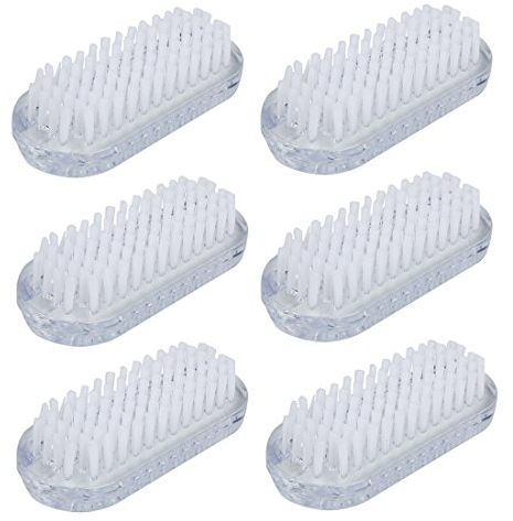 Larcele Hand & Nail Cleaning Brush Plastic Nail brush 6pcs MJS-01(transparent)