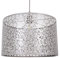Unique Marrakech Designed Large Matt Grey Metal Circular Pendant Light Shade with Floral Decor | 40cm Diameter | Maximum 60watt Bulb Allowed by Happy Homewares