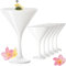 PLATINUX Weiße Martini Gläser 150ml Set 6-Teilig aus Glas Cocktailgläser Bargläser Martini Glas Cocktailspitz