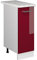 Vicco Apothekerschrank R-Line, Bordeaux Hochglanz/Weiß, 30 cm, AP Marmor