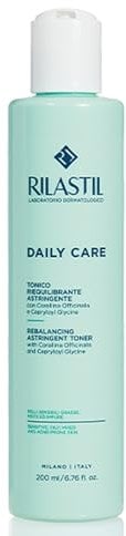 Rilastil Daily Care Tonico Riequilibrante e Astringente, Pelli Grasse, Miste e Impure, con Corallina Officinalis e Capryloyl Glycine, Confezione da 200ml