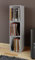 VCM Holz Schallplatten Regal | Stand Regal mit 3 Fächer für 100 Schallplatten | Maße: H. 107 x B. 34 x T. 30 cm - Platto Grau