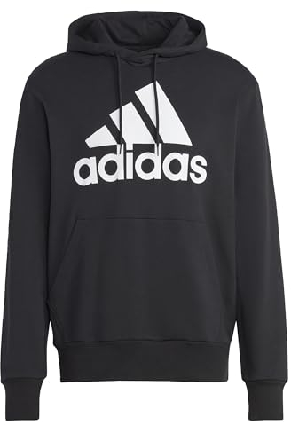 adidas Uomo Essentials French Terry Big Logo Hoodie, Black, S