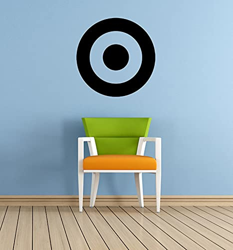 Large Target, Bullseye, Decorative Vinyl Wall Art Sticker. Mural, Decal. Home, Wall Decor. Window, Mirror (50cm Wide x 50cm high, Hot Pink)