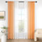 MIULEE Gardinen Vorhang Orange Transparente Wohnzimmer Modern Gardine Zweifarbiger Schiebevorhänge Vorhänge Gardinenschals Schlafzimmer 2er Set 140x175cm