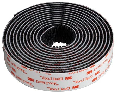 DAGIJIRD Black 1 W x39.4 Dual Lock SJ3550 Type 250 VHB Black Reclosable Fastener In/Outdoor