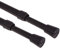 GCurtain 2 Stück Federspannstange, verstellbare Länge, kein Bohren, Mehrzweckzweck mit Gummikappe an beiden Enden, schwarz, 1,27 cm Durchmesser, 43,2 cm - 68,6 cm