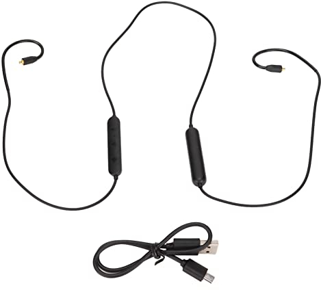 SUNGOOYUE MMCX Bluetooth-Adapter, Kabelloser Bluetooth-Kopfhörerkabel-Adapter für Se215 Se315 Se425 Se535 Se846, Schwarz